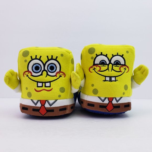 Nickelodeon SpongeBob SquarePants Boys Size 13/1 Slip On Plush Comfy Slippers - Picture 4 of 8
